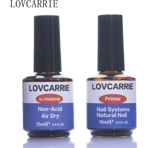 2 PCS/Set 15ML Nail Primer and Dehydrator Acid-free Ultrabond Protein Water Binder Bonder Acrylic Base Gel Polish for Nails Art