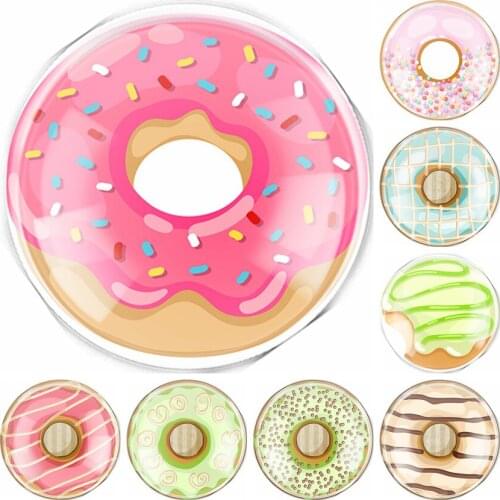 Handmade 6 Size Glass Donuts Flatback Camo Cabochon Domed DIY Jewelry Charm Photo Pendant Setting