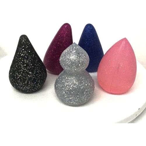 1pcs Silicone Makeup Sponge Jelly Powder Cream Cosmetic Puff Waterdrop Silisponge Face Foundation Blender Glitters Make Up Tool