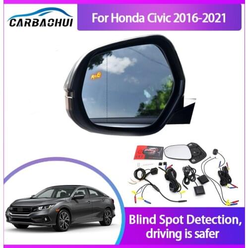 Blind Spot Detection System For Honda Civic 2016-2021 Rearview Mirror BSA BSM BSD Monitor Change Assist Parking Radar Warning