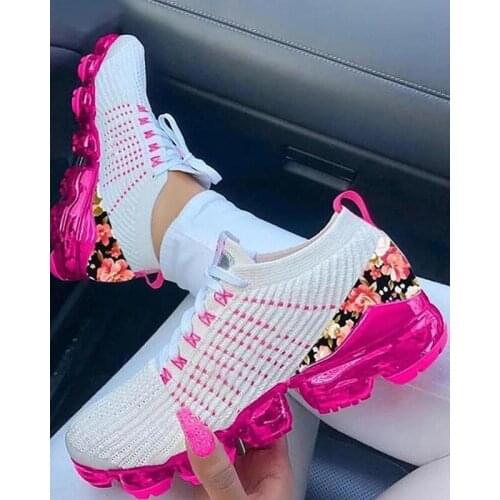 Shoes Woman 35-43 Style Plus Size Womens Air Cushion Extra High Anti-slip Fashion Casual Shoes Mixed Colors Outdoor Breathable