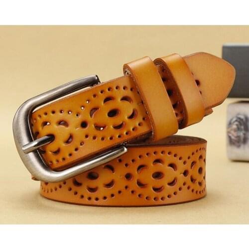 Women leather belt female women genuine leather strap women straps leather dress belt Cowskin Leather Lady Belt