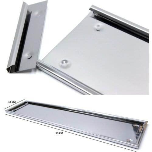 2Pcs Front Rear Car License Plate Frame High Quality Stainless Steel Chrome Standard EU License Plate Frame Number Plate Holder