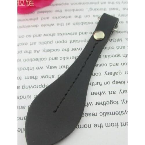 20pcs big leather Zipper Pull round* Zip Puller*Zip Fastener*zip slider*zipper replacement black free shipping