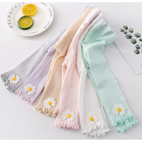 2021 New Arrival Summer Ultra-thin Toddler Girls Legging Summer Leggings For Girls Ruffle Sun Flower Mesh 0-6 Years Baby Girl