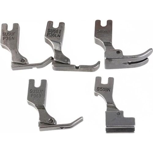 5Pcs Presser Feet for Juki Industrial Sewing Machine S518NS P36LN P36N P35 P363 (Silver)