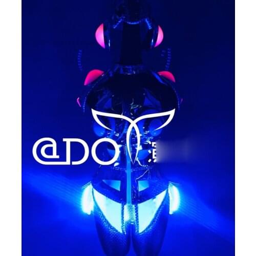 Bar nightclub GOGO LED technology sense performance costume luminous armor party girl stage show dance wear