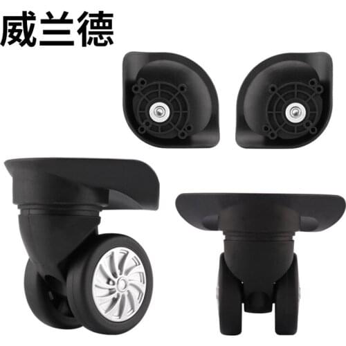 Suitcase casters accessories Repair Trolley Caster Replacement Universal wheels mute Parts New Black Swivel Casters accessories