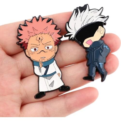 DZ2324 Japanese Anime Manga Jujutsu Kaisen Gojo Satoru Cool Enamel Pins Brooches Badge Lapel Collar Jewelry Decoration Gifts