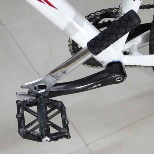 Alloy Steel Long Handle 15 24mm 9/16" Bicycle Pedal Wrench Anti-Skid Long Handle Install Spanner Repair Tools MTB Road Bike