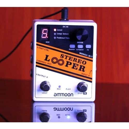 Ammoon Quality Guitar Accessories STEREO LOOPER Cycle Records The Guitar Effect Pedal 10 Independent Loop Maximum