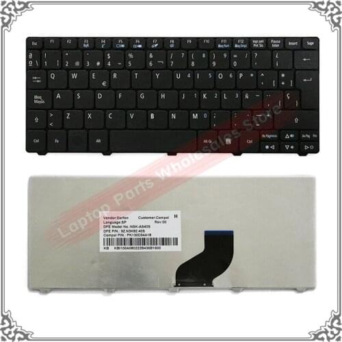 Laptop SP Keyboard for Acer Aspire One D255 D255E 522 D257 AOD257 D260 D270 AOD260 AO521 AO533 532 532H 521 533 Spain Keyboard