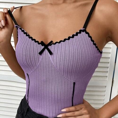 Camis For Women Sexy Off Shoulder Woman Tank Top Camisole Spaghetti Strap Colorblock Tops Elegant French Chic Womens Tops