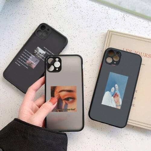 Fashion aesthetic text pictures Phone Case For iphone 12 11 7 8 plus mini x xs xr pro max matte transparent cover