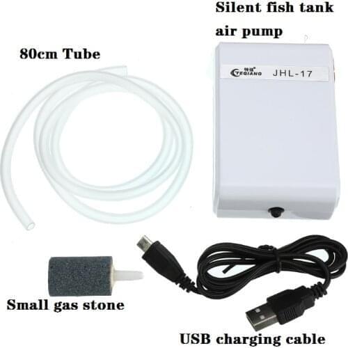 Power Air Pump Super Mute USB Charging Rechargeable Lithium Battery Power Oxygen Compressor Aquarium Fish Tank Outdoor Fishing