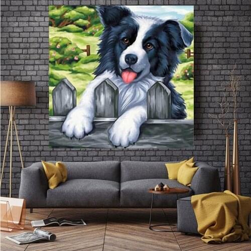 Lovely dog DIY Diamond Painting Kit book animal Diamond Floral cross Stitch Rhinestone Mosaic Painting Hall Hanging Murals