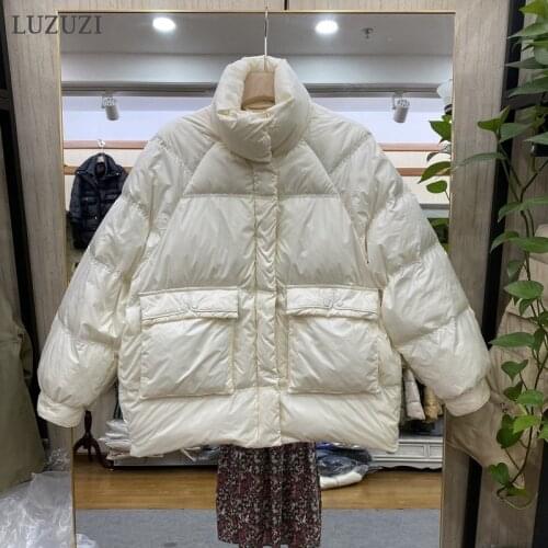 2020 New Women Autumn Down Jackets Short White Duck Down Parka Winter Warm Coats Parka Female Fashion Outwear