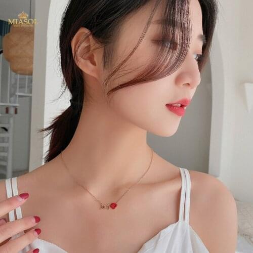 Rose Gold Necklace Womens Matching Clothing Beach Party Sexy Star Cute Simple Jewelry Titanium Steel Pendant Neck Miasol 2021