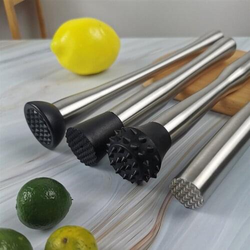 Stainless Steel Wine Mixing Stick Cocktail Muddler Shaker With Crushing Hammer DIY Drink Fruit Muddler Crushed Ice Barware Tool