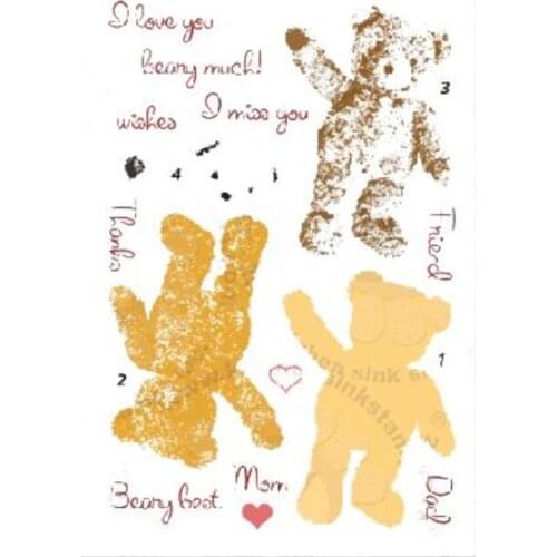 Bear Transparent Clear Silicone Stamp/Seal for DIY scrapbooking/photo album Decorative clear stamp sheets ST0295