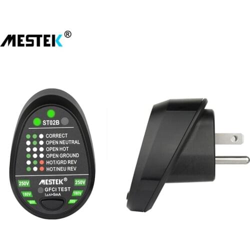 Socket Tester Outlet Tester EU/US/UK Plug Automatic Electric Circuit Polarity Voltage Detector Wall Plug Breaker Finder