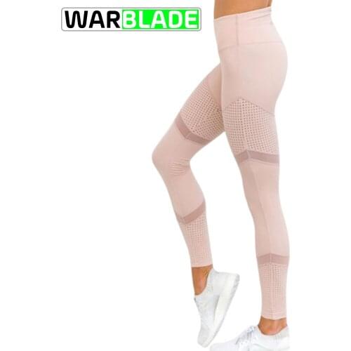 WarBLade Patchwork mesh leggings for fitness 2018 bodybuilding slim sexy pink legging sportswear for women athleisure jeggings