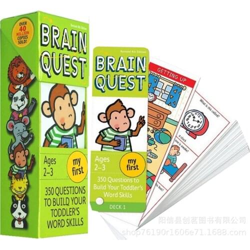 1BOX BRAIN QUEST english childrens study cards books 2-3 years old ages Childrens Book-of-the Month Club