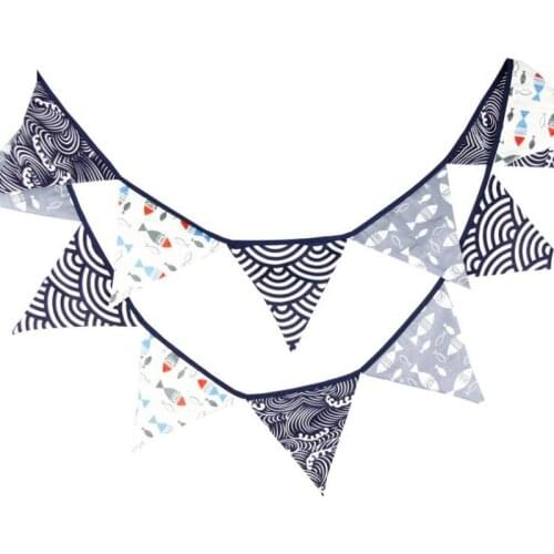 1pc Black White Chic Double Layers Cotton Fabric Banner Flags Birthday Festival Wedding Home Decoration Party Use