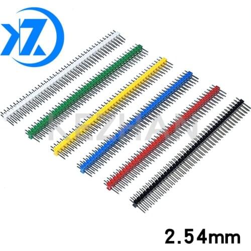 10pcs 40 Pin 2x40 Colorful Double Row Male 2.54 Breakable Pin Header Connector 40pin Strip For Arduino