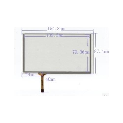 10pcs/lot 154.8mm*87.4mm new 6.2 inch resistive touch screen 155*87 mm