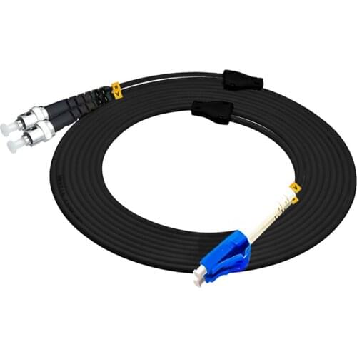 16FT Outdoor Armored 5Meters LC-ST Duplex 9/125 OS1 Single-mode Fiber Optic Cable Patch Cord Jumper LC to ST LC/PC-ST/PC