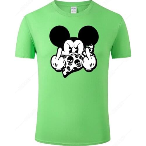 2021 Summer Mickey Mouse T Shirt Men Women Fashion Short Sleeves Cotton Cool Print T-Shirt Unisex Tee Clothing J113