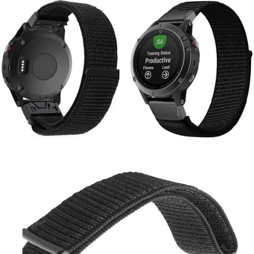 22/26mm Optional Quick Release Nylon Loop Fastener Watch Replacement Band Strap Accessory Parts for Garmin Fenix 5X Fenix 5