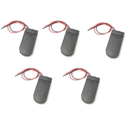 5PCS CR2032 Button Coin Cell Battery Socket Holder Case Cover With ON/OFF Switch 3V x2 6V battery Storage Box