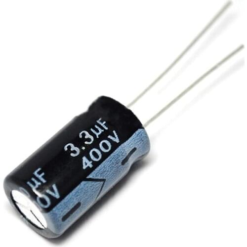 50PCS/LOT Electrolytic Capacitor 400V/3.3uF 400V 3.3UF 8*12 3.3UF 400V