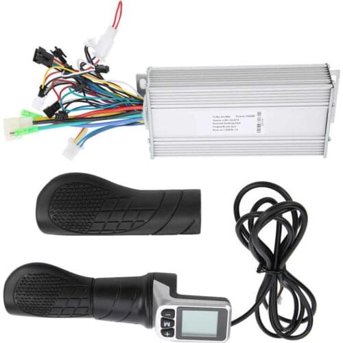 Scooter Half Twist Throttle 36V/48V 1000W Brushless Controller and 124DX LCD Half Twist Throttle 2 in 1 for Electric Scooter