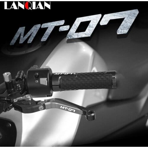 For Yamaha MT07 FZ07 Motorcycle Aluminum Brake Clutch Levers & Handlebar Grips MT-07 MT 07 FZ 07 2014 2015 2016 2017 2018 Parts