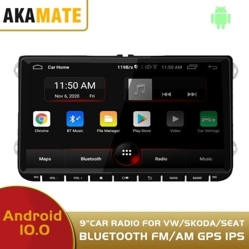 9'' 2din Android 10 Car Radio Multimedia Video Player GPS 4G 64G Version Navi DSP For Orignal VW Volkswagen Skoda Octavia Golf