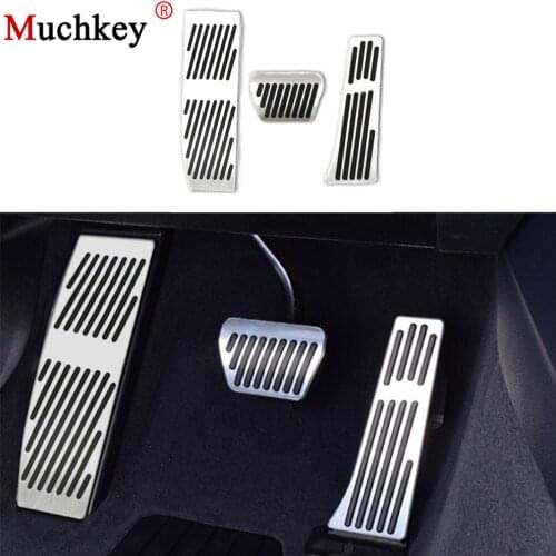 For BMW X1 E30 E36 E87 E46 E90 E91 E92 E93 No Dirll Gas Fuel Brake Aluminum Alloy Car Brake Pedals 3PCS Car Accessories