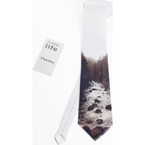 Free Shipping New Male Fashion Print Creative Tie Banquet Party Casual Men Women unique Ties Valley printed neck tie personality
