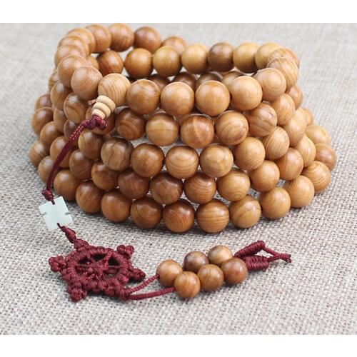 Yew Bracelet Old Material 108 Buddha Beads Solid Wood Men And Women Couple Necklace