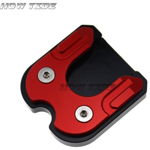 For 1200 STELVIO 8V NTX 2011-2014 CNC Billet Kickstand Foot Plate Side Stand Extension Pad Enlarge Extension
