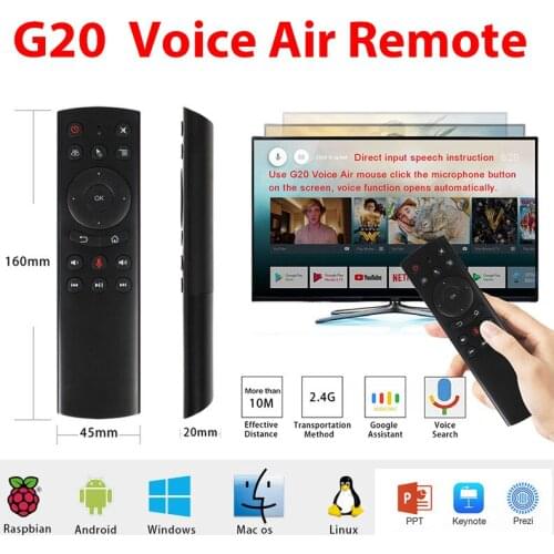 G20S Voice Flying Mouse Mini Keyboard 2.4G Wireless Mini Air Mouse Remote Control Voice Search with Gyroscope
