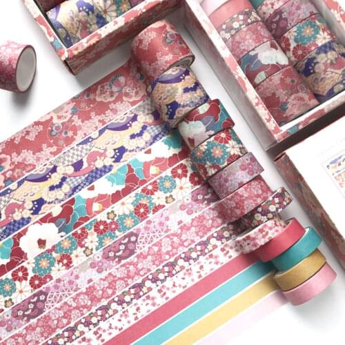 12pcs/set Cute Basic Color Washi Tape Scrapbook DIY Masking Tape School Stationery Store Journal Supplies