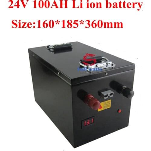 24V 100Ah Lithium Li Ion Battery Pack for Campervans Golf Trolley Golf Cart RV Solar Energy Storage Motorhome + 10A Charger