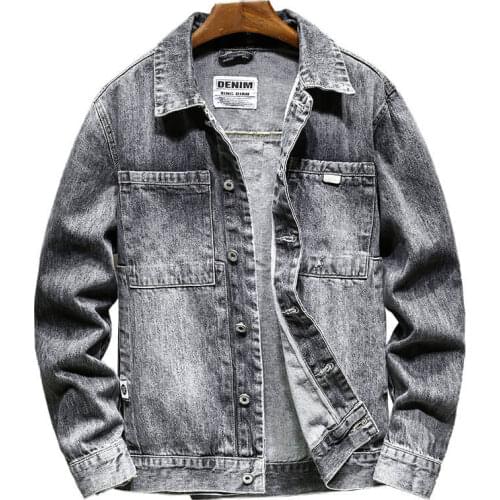Mcikkny Men Fashion Vintage Denim Jackets Spring Autumn Casual Outwear Coats For Male Size M-3XL Washed