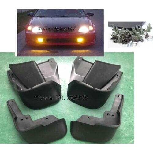 Set of 4 Front & Rear Left+Right Splash Guard Mud Flaps for Honda Civic 1996 1997 1998 1999 2000
