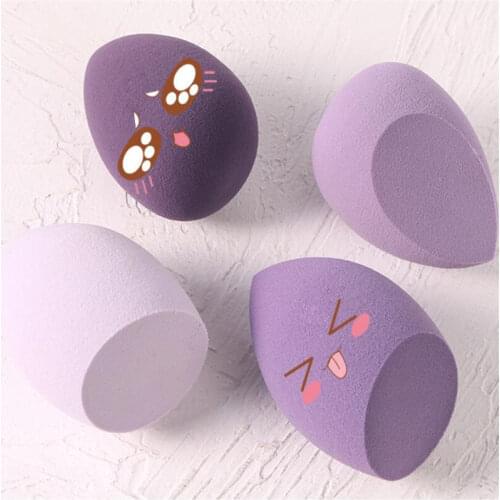 4PCS Makeup Sponge Makeup Beauty Foundation Buffer Puff Set Dry And Wet Sponge Powder Puff for Face Liquid Foundation
