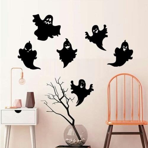 Halloween Ghost Wall Stickers Funny Monster Scream Wall Decals for Home Office Decor Halloween Party Decoration Stickers