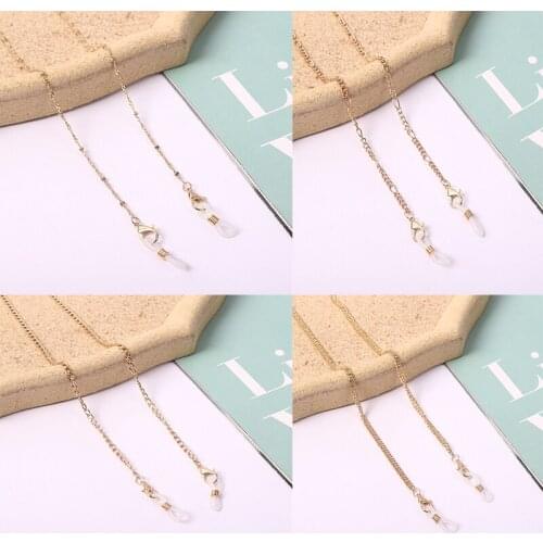 New Simple Gold Color Link Rope Mask Chains For Women Men Fashion Eyeglass Strap Reading Glasses Hanging Chain Unisex Anti-lost